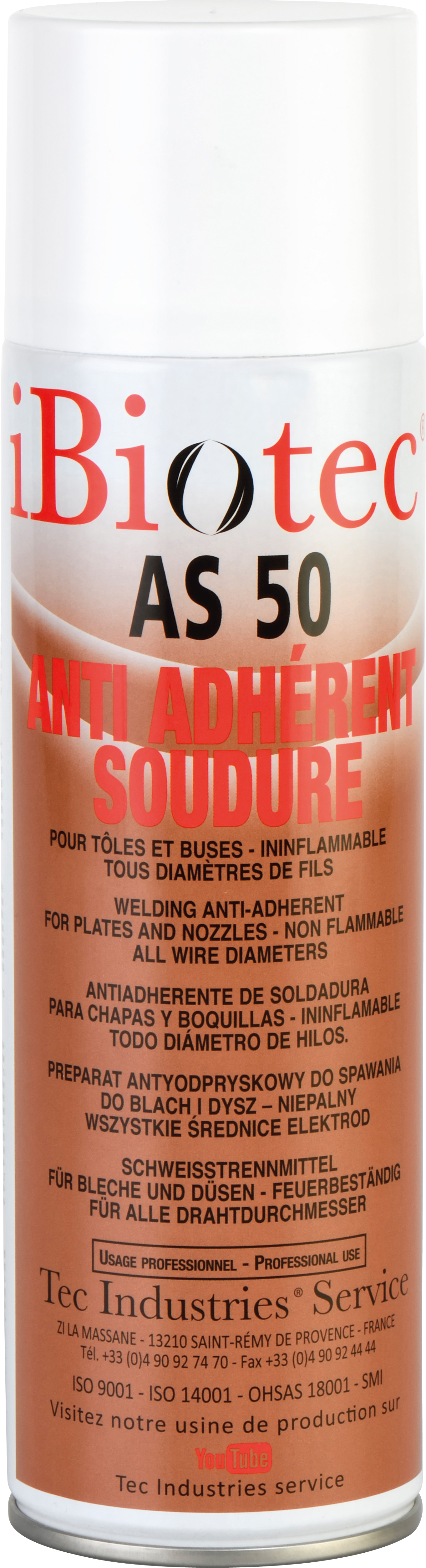 Aerosol anti adherent grattons ininflammable pour buses et toutes surfaces devant être soudées. Toutes methodes de soudage. Tous diametres de fils. soudage automatique. soudage aerosol, anti adherent grattons, protection buses de soudage, produits pour soudage, anti adherent soudure sans fumee, anti adherent soudure ibiotec. Fournisseurs produits de soudage. Fournisseurs anti adherent soudure. Fournisseurs produits anti grattons. Produits soudage. Produits soudure. Produits souder. Anti adherent soudage. Anti adherent soudure. Aerosol anti grattons. Aerosol anti adherent soudure. Bombe anti grattons. Anti grattons ibiotec. Anti adherent soudage ibiotec. Aerosols techniques. Aerosols maintenance. Fournisseurs aérosols. Fabricants aérosols. Propulseur aerosol sans danger. Propulseur aérosol sans danger. Propulseur bombe aerosol sans danger. Produit maintenance industrielle